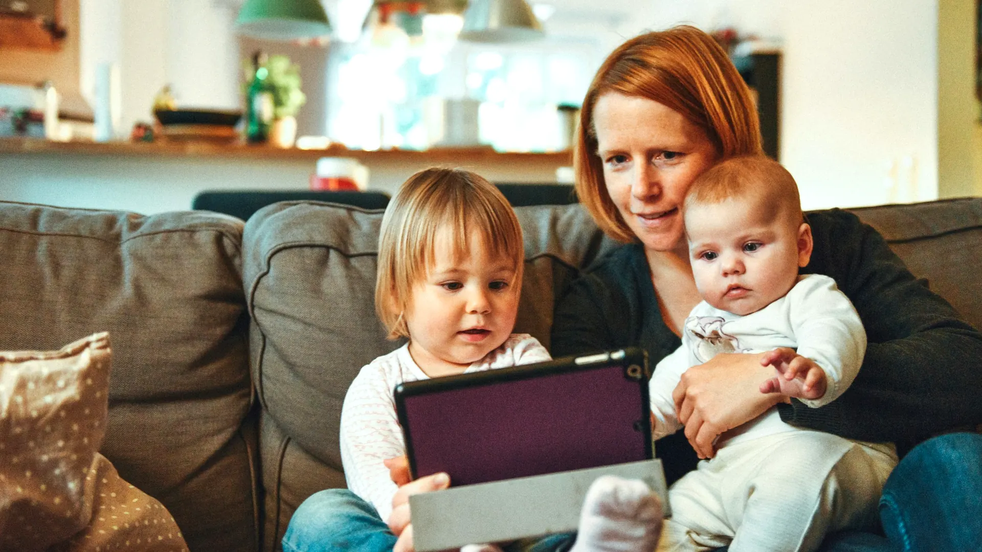 Parent with young children — Mitchells Pediatrics in Alexandria, LA